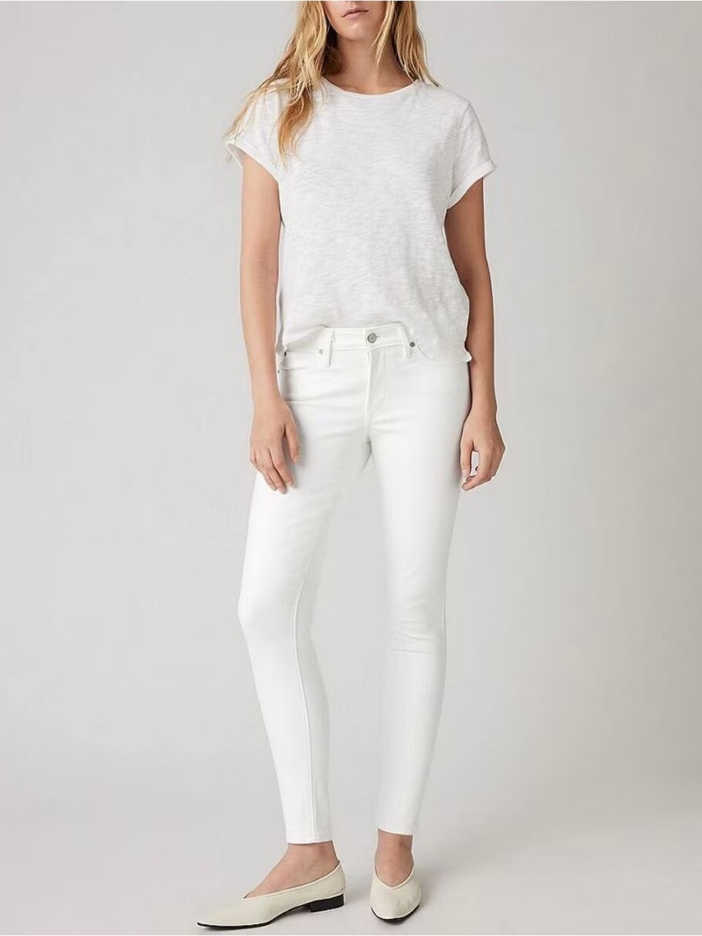 Levi's 711 Skinny Off-White Jeans - Size 29